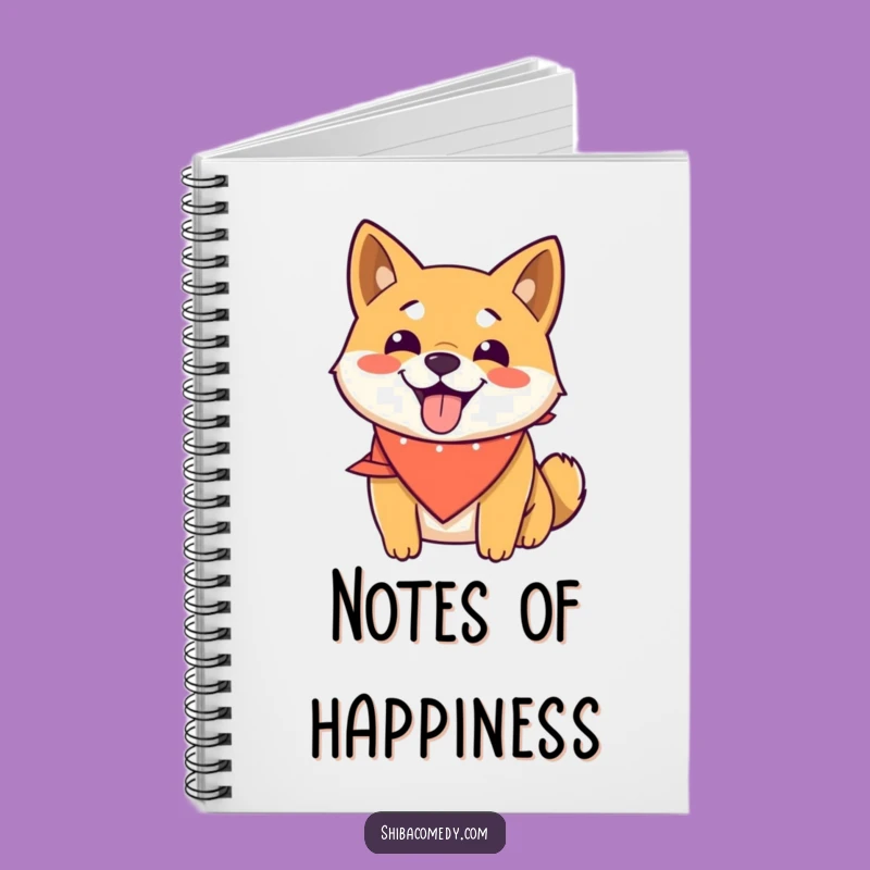 Funny Smiling Shiba Inu Bandana Notebook: Write Happy Thoughts