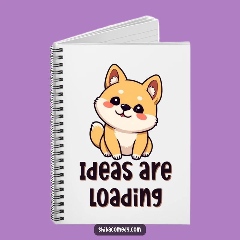 Funny Curious Shiba Inu Notebook - Journal Head Tilt Dog, Perfect Gift