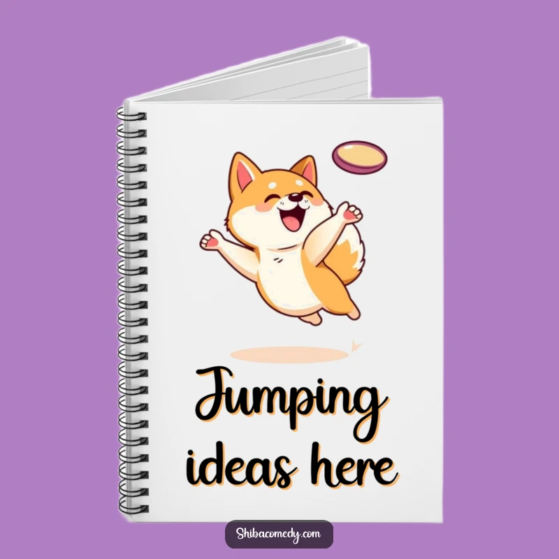 Funny Shiba Inu Notebook: Frisbee Leap Pages, Jot Down Active Ideas