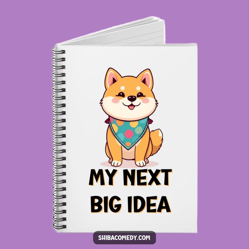 Funny Shiba Inu Notebook - Proud Dog with Bandana Journal for Dog Lovers