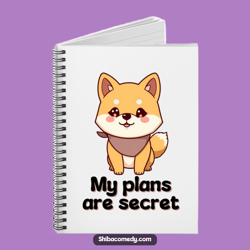 Funny Alert Shiba Inu Notebook - Journal Bandana Dog, Practical Gift