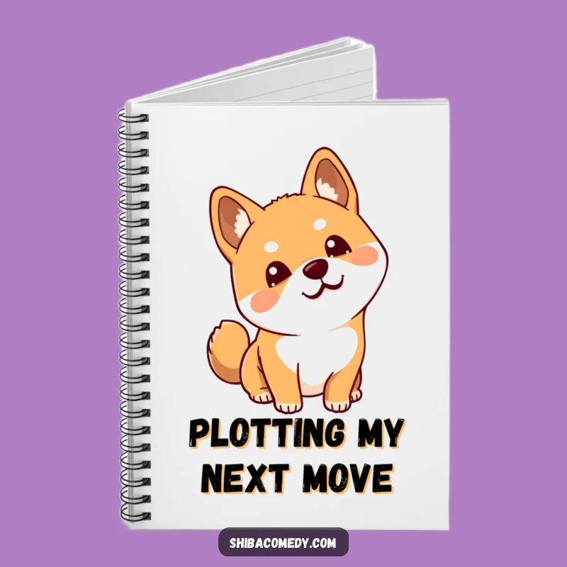 Funny Curious Shiba Inu Head Tilt Notebook: Jot Down Your Thoughts