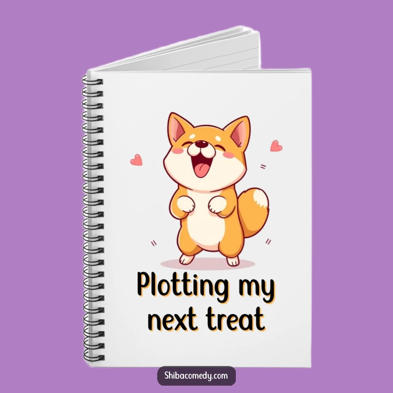 Funny Jumping Shiba Inu Treat Notebook: Energetic Dog Journal for Notes Gift