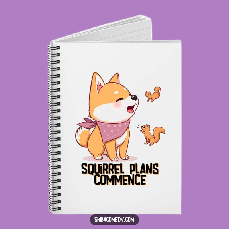 Funny Shiba Inu Notebook: Bandana Squirrel Barking Journal, Perfect Gift For Writers