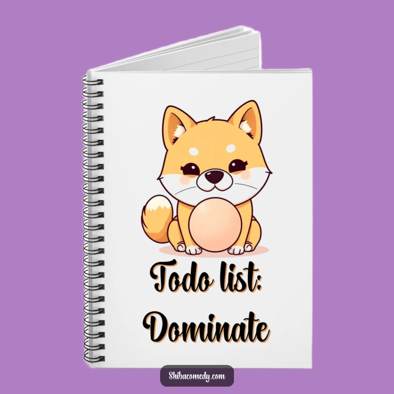 Funny Shiba Inu Balancing Ball Notebook: Jot Down Ideas with Humor