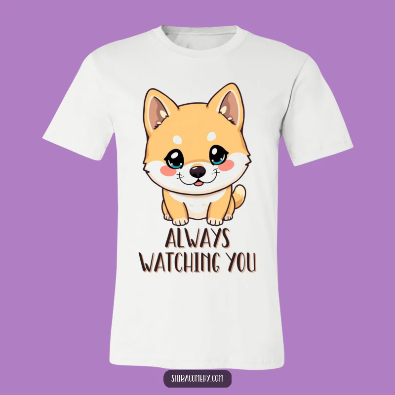 Funny Shiba Inu T-Shirt: Bright Eyes for a Playful, Curious Look