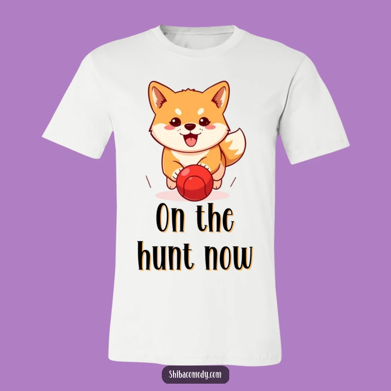 Funny Determined Shiba Inu Ball Chase T-Shirt: Go-Getter Tee