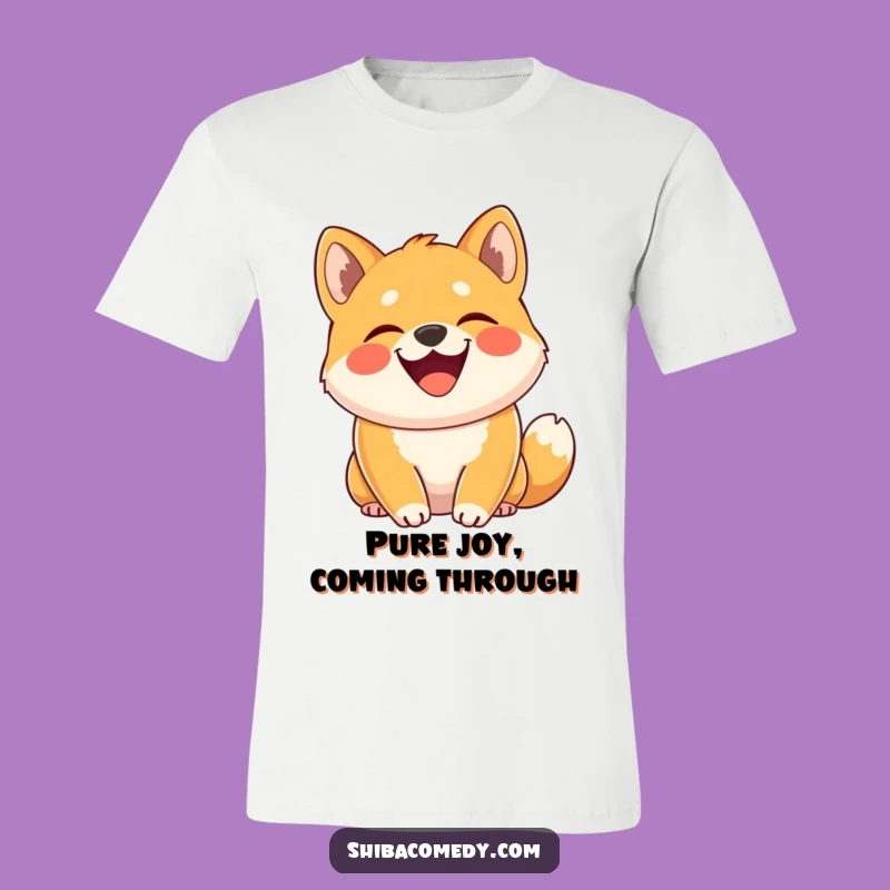 Funny Shiba Inu Grin T-Shirt - Joyful Dog Tee for Shiba Lovers