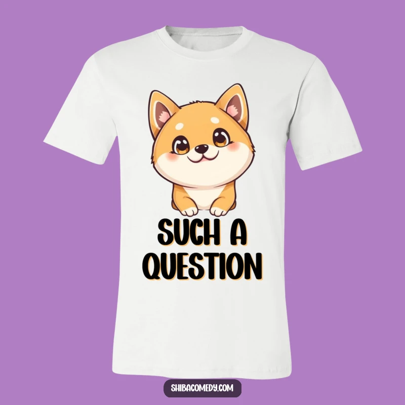 Funny Shiba Inu Head Tilt T-Shirt: Big Eyed Dog Tee, Ideal Funny Gift for Pups