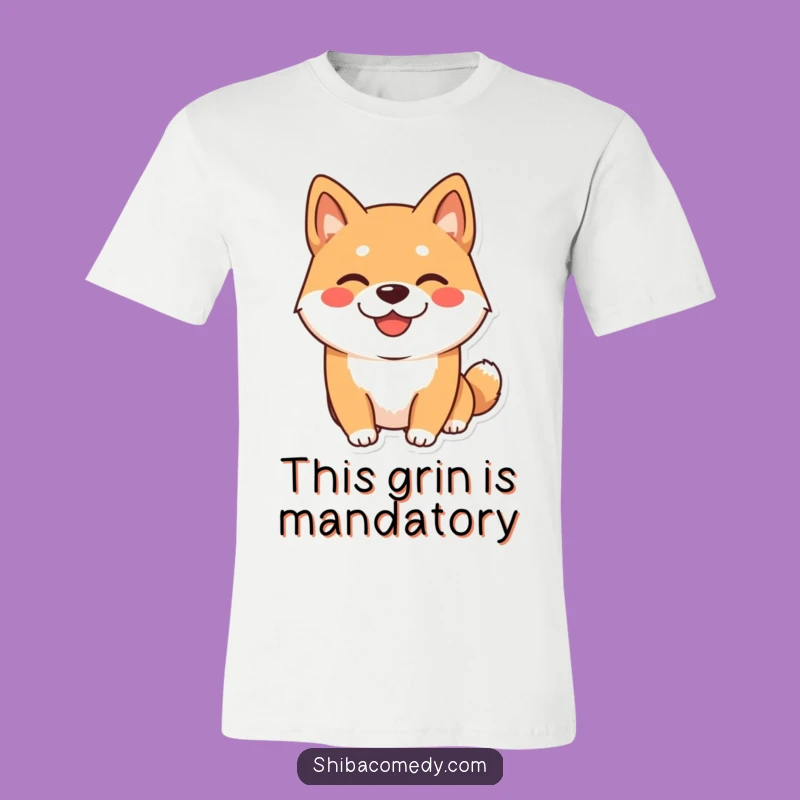 Funny Shiba Inu T-Shirt: Playful Grin Dog Tee, Hilarious Canine Apparel Gift