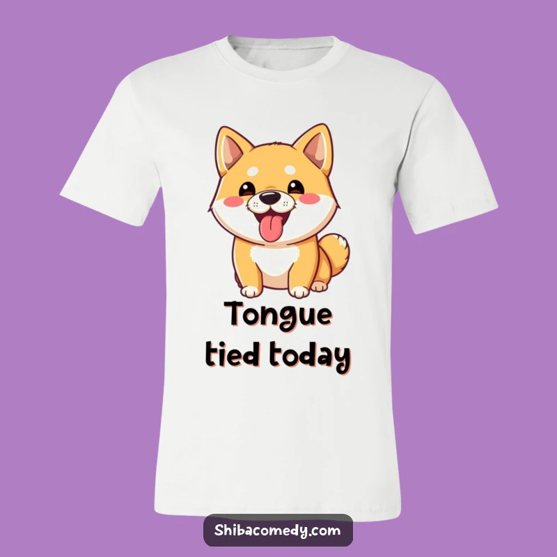 Funny Shiba Inu Tongue Out T-Shirt: Goofy Dog Tee, Hilarious Canine Apparel Gift