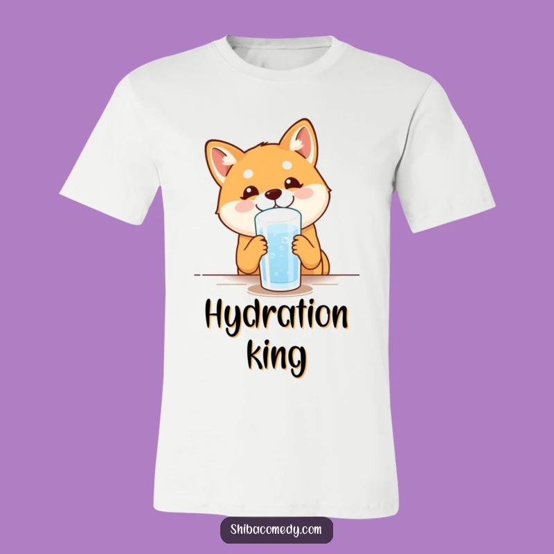 Funny Shiba Inu Hydration Tee - Hilarious Dog Shirt for a Joyful Outfit
