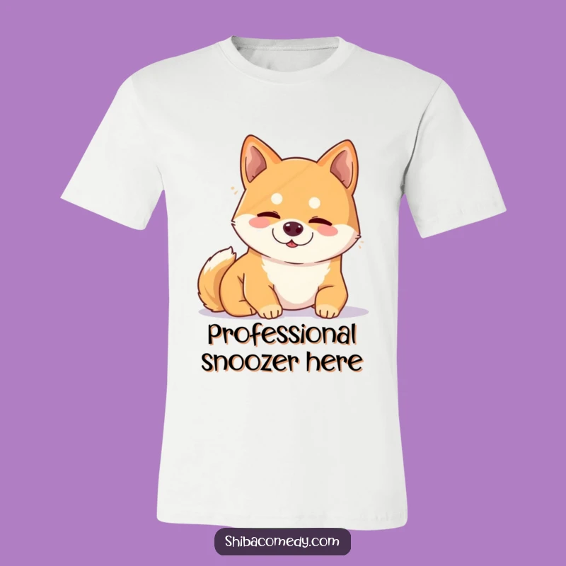 Funny Snoozing Shiba Inu T-Shirt: Ultimate Relaxation Tee - Hilarious Gift Idea!