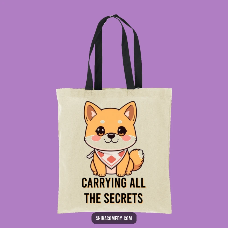 Funny Shiba Inu Tote Bag - Alert Dog Carry-All, Great Gift for Shopping