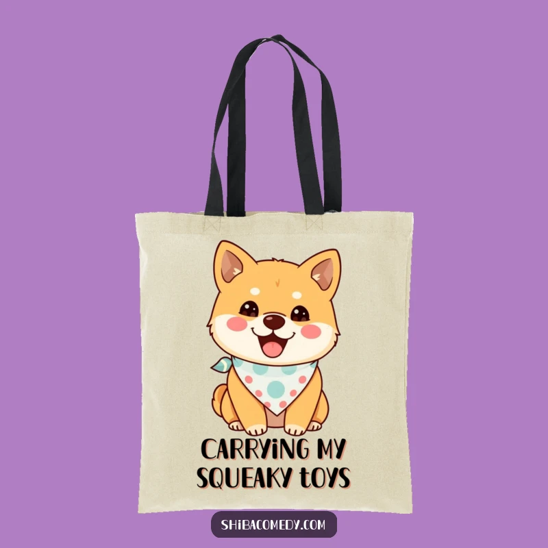 Funny Shiba Inu Bandana Tote Bag: Stylish & Spacious Dog Lover Carry-All Gift