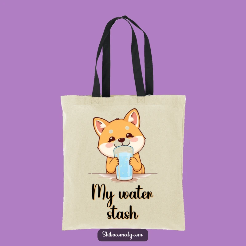 Funny Shiba Inu Water Lover Tote Bag - Hilarious Eco-Friendly Dog Accessory