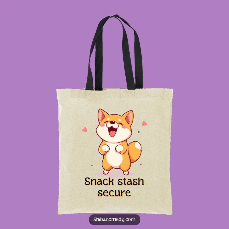 Funny Jumping Shiba Inu Treat Tote Bag: Spacious Dog Lover Carry-All Gift